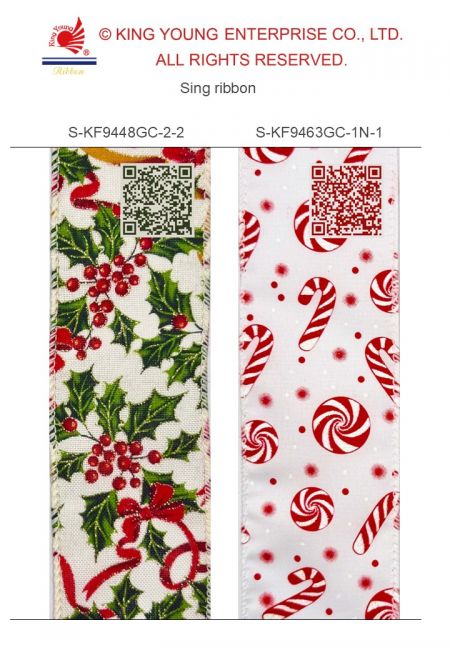 AI Sing Ribbon-Xmas Holly leaves candies